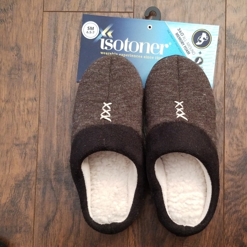 Isotoner memory foam slippers